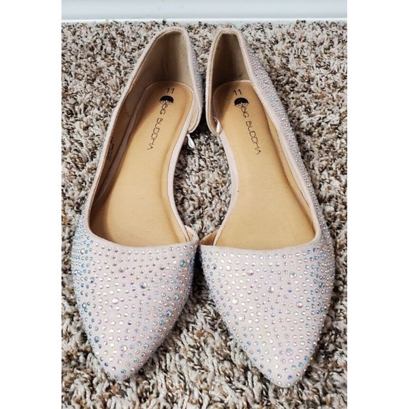 Big Buddha Sparkly Pink Pointed Toe Slip On Flats Sz 11 - Picture 3 of 10